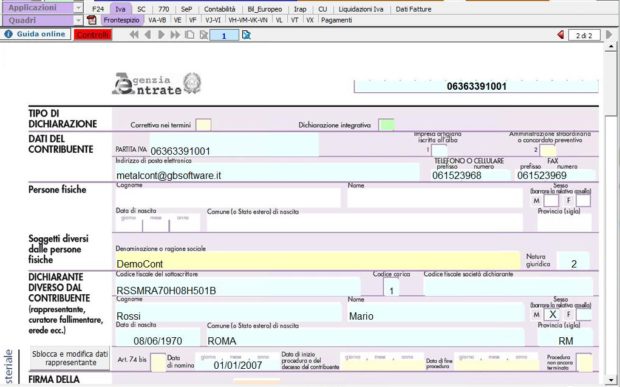 Dichiarazione IVA E IVA Base 2019: Rilascio Applicazione - INTEGRATO GB