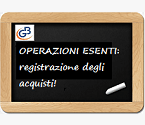 Operazioni esenti: come si registrano gli acquisti…