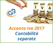 Caso pratico: Acconto Iva 2017 per contabilità separate