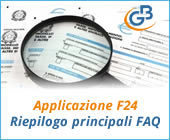 Applicazione F24 Riepilogo principali FAQ