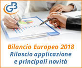 Bilancio Europeo GB rilascio applicazione e principali novità 2018