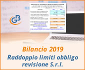 Bilancio 2019: raddoppio limiti obbligo revisione S.r.l.