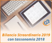 Bilancio Straordinario 2019 con tassonomia 2018: rilascio applicazione