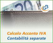 Calcolo Acconto Iva 2019 nelle contabilità separate