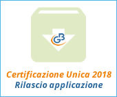 Certificazione Unica 2018: rilascio applicazione