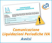 Comunicazione Liquidazioni Periodiche IVA: avvisi