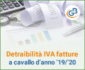 Detrazione IVA delle fatture a cavallo d’anno 2019-2020