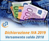 Dichiarazione IVA 2019: versamento saldo 2018