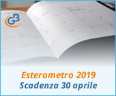 Esterometro 2019 (gennaio, febbraio e marzo): scadenza 30 aprile 2019