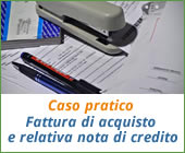 Caso pratico: fattura di acquisto e relativa nota di credito