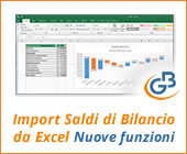 Import Saldi di Bilancio da Excel: nuove funzioni