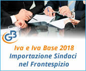 Dichiarazione Iva e Iva Base 2018: importazione Sindaci nel Frontespizio