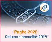 Paghe GB Web 2020: chiusura annualità 2019