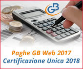 Paghe GB Web 2017: Modello Certificazione Unica 2018