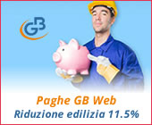 Paghe GB Web 2018: Riduzione edilizia 11.5%