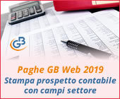 Paghe GB Web 2019: Stampa prospetto contabile con campi settore