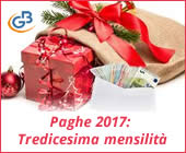 Paghe GB Web 2017: Tredicesima mensilità