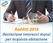 Redditi 2018: Detrazione interessi mutui per acquisto abitazione principale