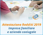 Attestazione Redditi 2019: impresa familiare e azienda coniugale