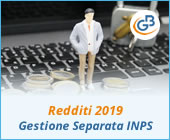 Redditi PF 2019: Gestione separata INPS