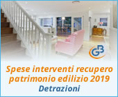 Spese per interventi di recupero del patrimonio edilizio, misure antisismiche e bonus verde 2019: detrazioni