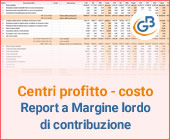 Centri di profitto e di costo: Report a Margine lordo di contribuzione