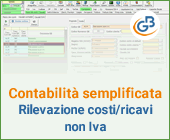 Contabilità semplificata: rilevazione costi/ricavi non Iva