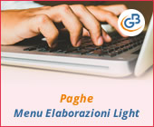 Paghe GB Web: menu Elaborazioni Light