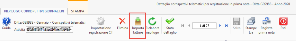 Corrispettivi elettronici e abbinamento delle fatture: caso pratico - Importa fatture