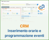 CRM: inserimento orario e programmazione eventi