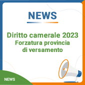 Diritto camerale 2023: forzatura provincia di versamento