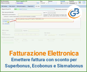 Fatturazione Elettronica: emettere fattura con sconto per Superbonus, Ecobonus e Sismabonus