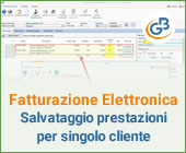 Fatturazione Elettronica: salvataggio prestazioni per singolo cliente