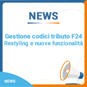 Gestione codici tributo F24: Restyling e nuove funzionalità