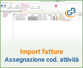 Importazione fatture elettroniche: assegnazione del codice attività