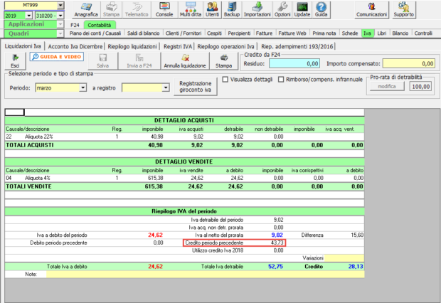 Liquidazioni IVA contabilità - F24 contabilità separate: caso pratico - 