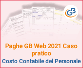 Paghe GB Web 2021 Caso pratico: Costo Contabile del Personale