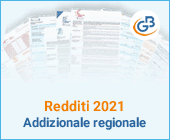 Redditi 2021: Addizionale regionale