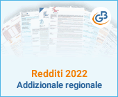 Redditi 2022: Addizionale regionale