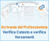 Scrivania del Professionista: verifica Catasto e verifica Versamenti