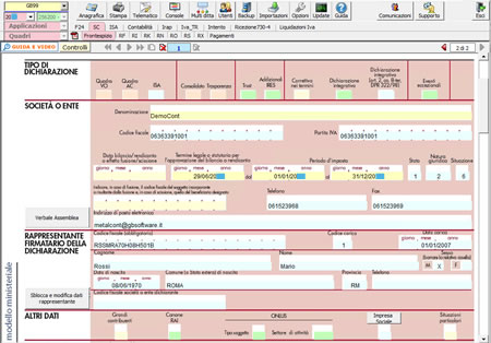 Software Dichiarazioni Fiscali Per Commercialisti - INTEGRATO GB